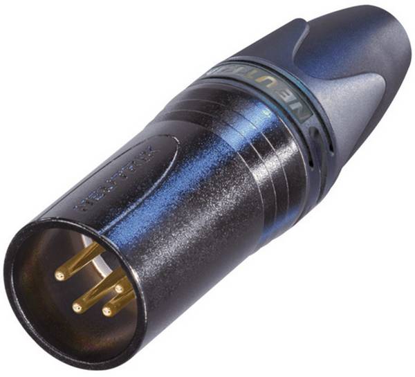 Neutrik NC4MXX-B XLR konektor zástrčka, rovná Pólů: 4 černá 1 ks