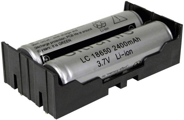 MPD BK-18650-PC4 bateriový držák 2x 18650 montáž THT (d x š x v) 77.7 x 40.21 x 21.54 mm