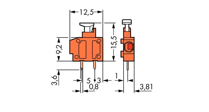 WAGO 235-775 pružinová svorkovnice 1.50 mm² Pólů 1 bílá 800 ks