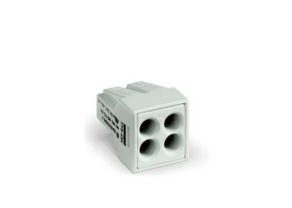 krabicová svorka Tuhost (příčný řez): 0.75-2.5 mm² Pólů: 4 WAGO 1000 ks světle šedá