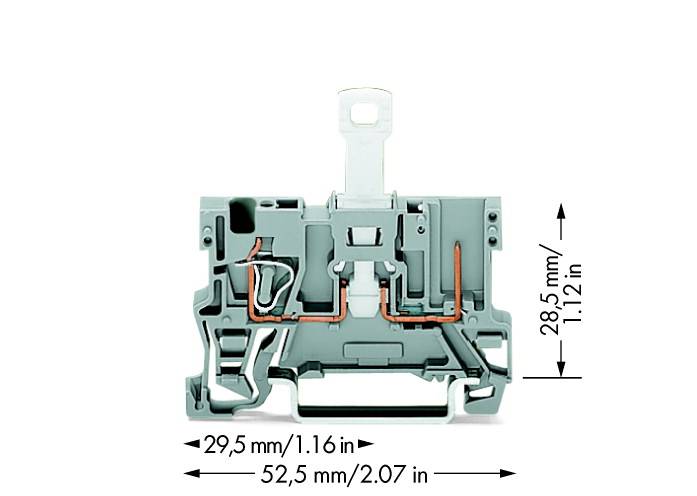 WAGO 769-232 hlavní svorka 5 mm pružinová svorka osazení: L šedá 50 ks Package