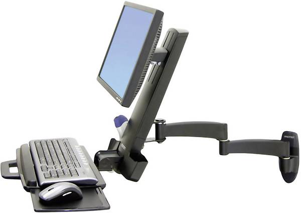 <br>  Ergotron<br>  Combo Arm Serie 200<br>  <br>  držák na zeď pro monitor<br>  1 Displej: (s)<br>  25,4 cm (10") - 61 cm (24")<br>  černá<br>  odkládací místo na klávesnici, naklápěcí, nakláněcí, otočný, odnímatelný<br>
