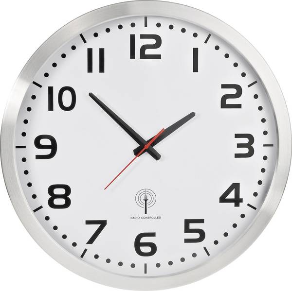 EUROTIME 56863 DCF nástěnné hodiny 50 cm x 50 cm x 50 cm x 50 cm , stříbrná