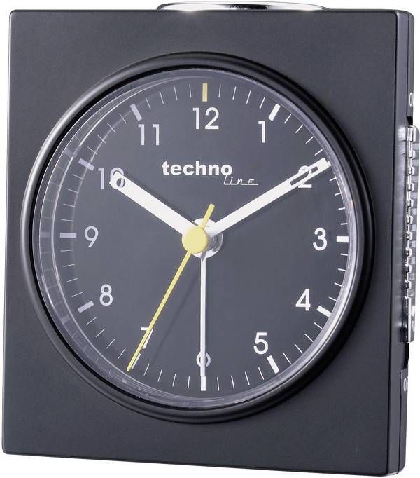 Techno Line  Model Q schwarz  Quartz  budík  černá (matná)  časů buzení 1