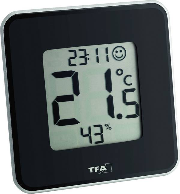 TFA Dostmann Style teploměr a vlhkoměr černá 30.5021.01