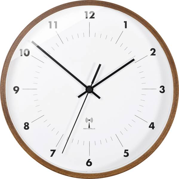 TFA Dostmann 98.1097 DCF nástěnné hodiny 25.5 cm x 255 mm x 255 mm x 50 mm, dřevo