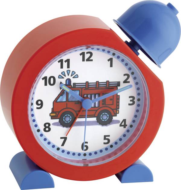 TFA Dostmann TFA TATÜ-TATA - Wecker - rund - Quarz - Schreibtisch Quartz dětský budík 133 mm x 133 mm x 52 mm červená, modrá