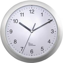 EUROTIME 56787 DCF nástěnné hodiny 25 cm x 3.8 cm stříbrná