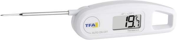 TFA Dostmann 30.1047 kuchyňský teploměr pro potraviny  automatické vypnutí dle norem HACCP a EN 13485, odolný stříkající vodě (IP65) omáčky, pastózní suroviny, polotuhé suroviny, tekutiny