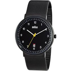 Ručičkové náramkové hodinky Braun Quartz, černá