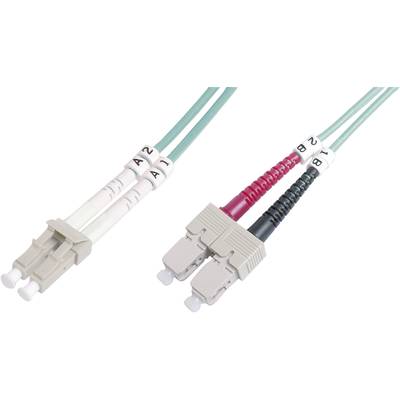 Digitus DK-2532-10/3 optické vlákno optické vlákno kabel [1x zástrčka LC - 1x zástrčka SC] 50/125 µ Multimode OM3 10.00 
