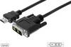 Digitus HDMI / DVI kabelový adaptér Zástrčka HDMI-A, DVI-D 18 + 1 pól Zástrčka 3.00 m černá AK-330300-030-S lze šroubovat HDMI kabel