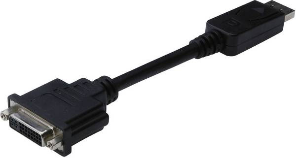 Digitus AK-340409-001-S DisplayPort / DVI adaptér [1x zástrčka DisplayPort - 1x DVI zásuvka 24+5pólová] černá  15.00 cm