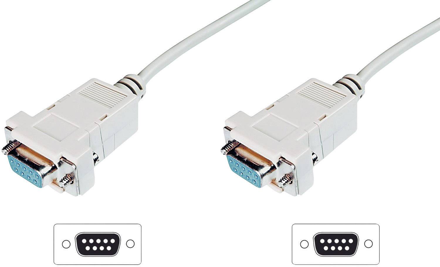 VGA kabel se dvěma 9-pinovými konektory.