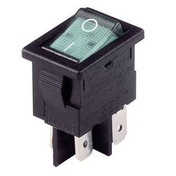 Kolískový spínač s aretáciou Arcolectric H 8553 VB NAM, 230 V/AC, 10 A, 2x vyp/zap, Farba svetla: červená, 1 ks