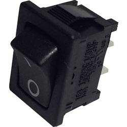 Kolébkový spínač SCI R13-66A-02 s aretací 250 V/AC, 6 A, 1x vyp/zap, černá, 1 ks