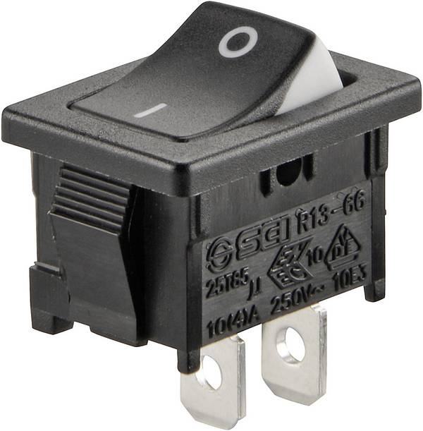 TRU COMPONENTS 1587504 kolébkový spínač TC-R13-66A3-02 250 V/AC 6 A 1x vyp/zap s aretací 1 ks