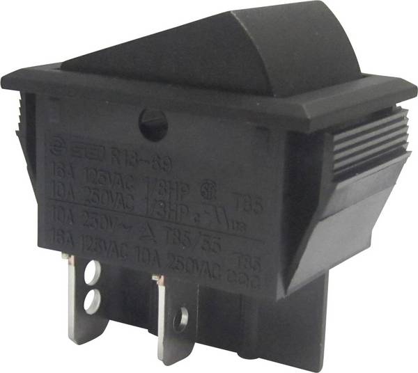 TRU COMPONENTS 1587523 kolébkový spínač TC-R13-69A-01 250 V/AC 10 A 2x vyp/zap s aretací 1 ks