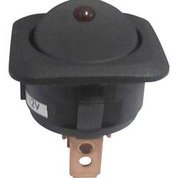 Kolébkový přepínač do aut, R13-203L-SQ RED 12 V/DC