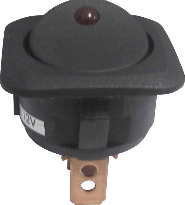 TRU COMPONENTS TC-R13-203L-SQ RED 12 V/DC 1587564 kolébkový přepínač do auta, 1x vyp/zap, 12 V/DC, 25 A