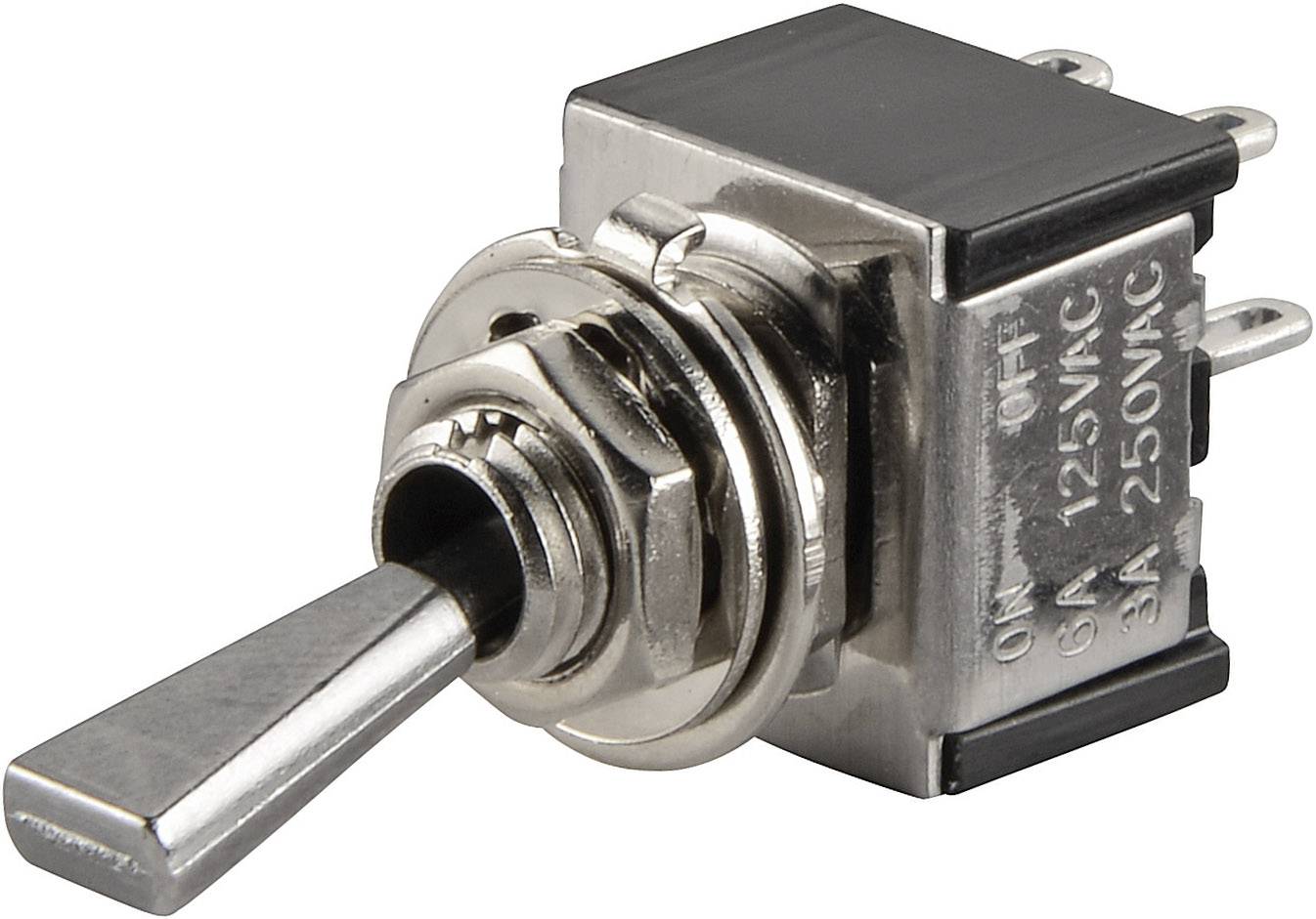 TRU COMPONENTS 1587647 TC-TA201F1 páčkový spínač 250 V/AC 3 A 2x vyp/zap s aretací 1 ks