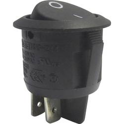 Kolébkový spínač SCI R13-244A-02, 2x vyp/zap, 250 V/AC, černá