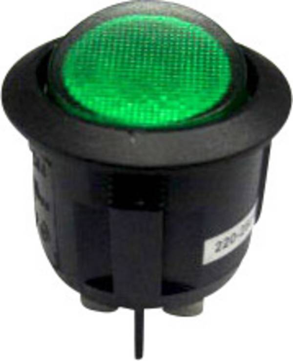 TRU COMPONENTS 1587658 kolébkový spínač TC-R13-244B-02 B/G 220 V/AC 250 V/AC 10 A 2x vyp/zap s aretací 1 ks