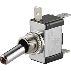 Páčkový prepínač do auta SCI R13-404-SQ RED, 12 V/DC, 20 A, s aretáciou, 1 ks