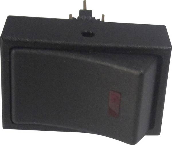 TRU COMPONENTS TC-R13-207L-SQ RED 12V/DC 1587813 kolébkový přepínač do auta, 1x vyp/zap, 12 V/DC, 20 A