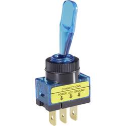Páčkový přepínač do auta SCI R13-61B ILLUMINATED BLUE, 12 V/DC, 20 A, s aretací, 1 ks