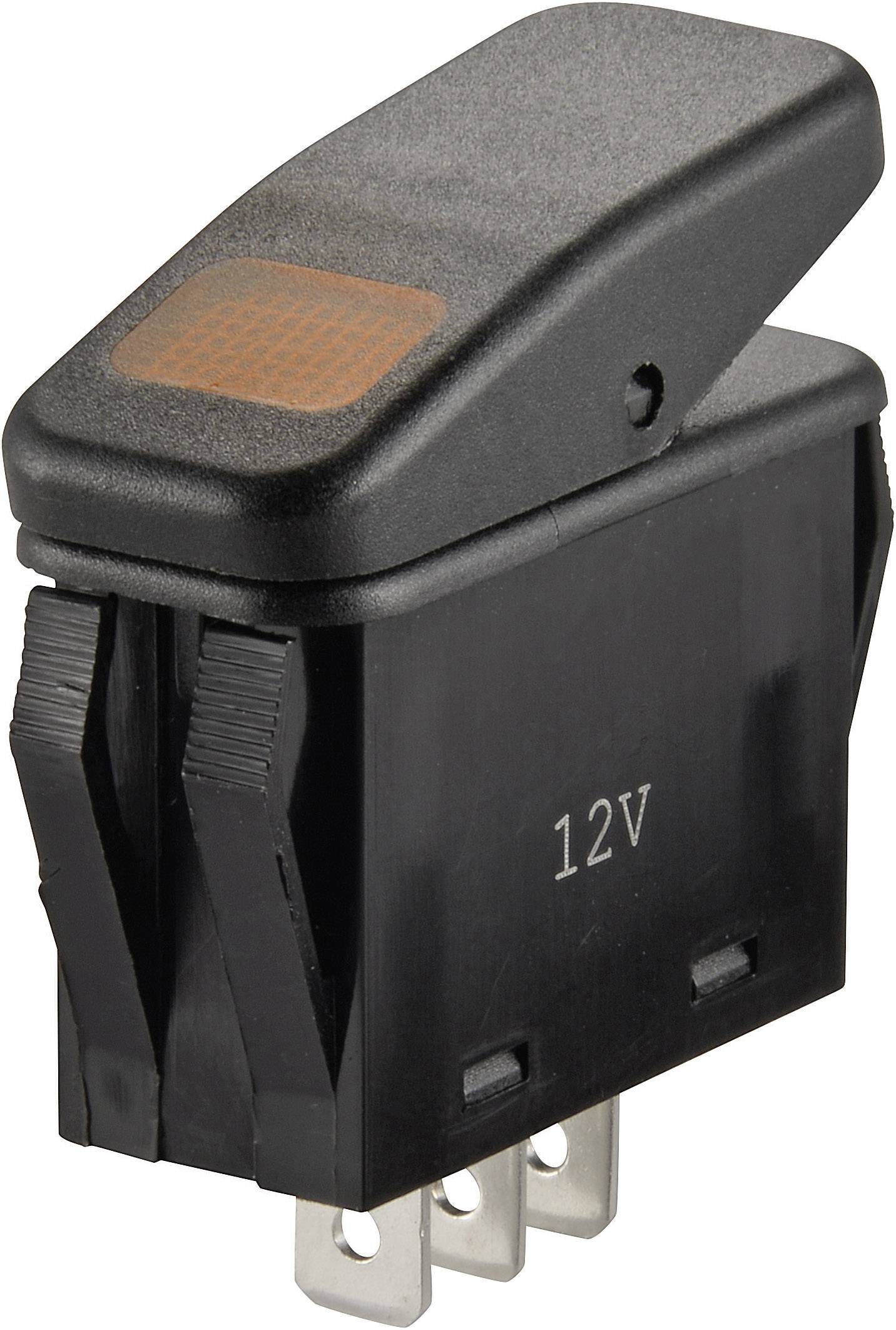 TRU COMPONENTS 1587861 kolébkový spínač TC-R13-258B B/R 14 V/DC 21 A 1x vyp/zap IP66 s aretací 1 ks