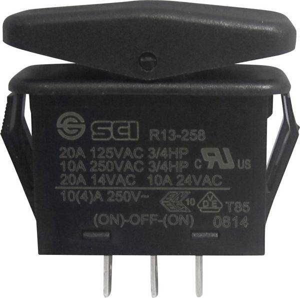 TRU COMPONENTS 1587863 kolébkový spínač TC-R13-258I 14 V/AC 21 A 1x (zap)/vyp/(zap) IP66 bez aretace/0/bez aretace 1 ks