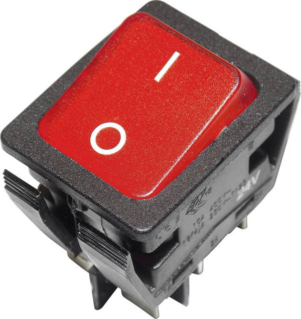kolébkový spínač s aretací Arcolectric (Bulgin Ltd.) C6057ALFAB, 24 V DC/AC, 16 A, 2x vyp/zap, N/A, 1 ks