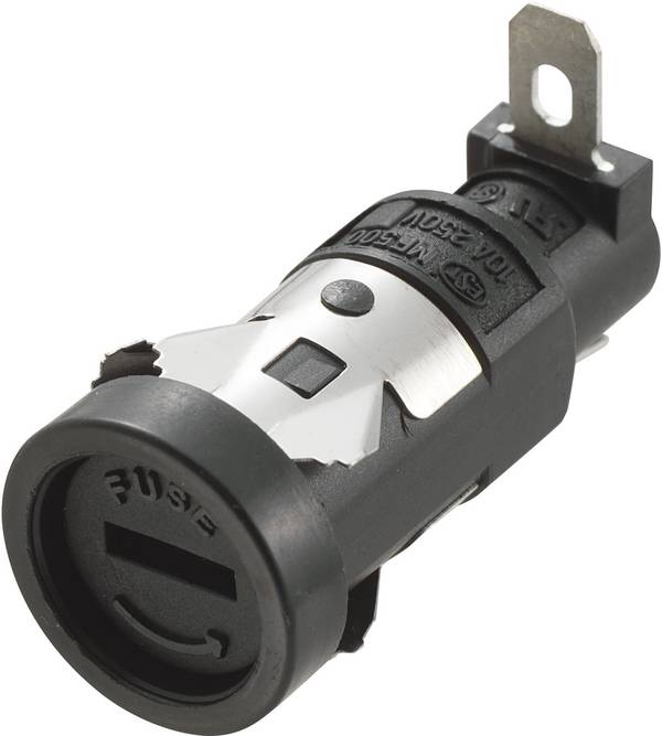 <br> TRU COMPONENTS<br> MF-500<br> držák pojistky<br> <br> Vhodné pro (pojistky) pojistky 5 x 20 mm<br> 10 A<br> 250 V/AC<br> 1 ks<br> <br>