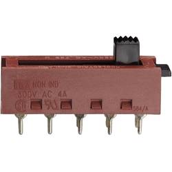 Posuvný prepínač Arcolectric X24200AAAA, 250 V/AC, 10 A, 2x zap/zap/zap/zap, 1 ks