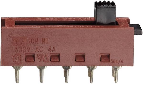 Arcolectric (Bulgin Ltd.)  X24200AAAA  X24200AAAA  posuvný přepínač  250 V/AC  10 A  2x zap/zap/zap/zap    1 ks
