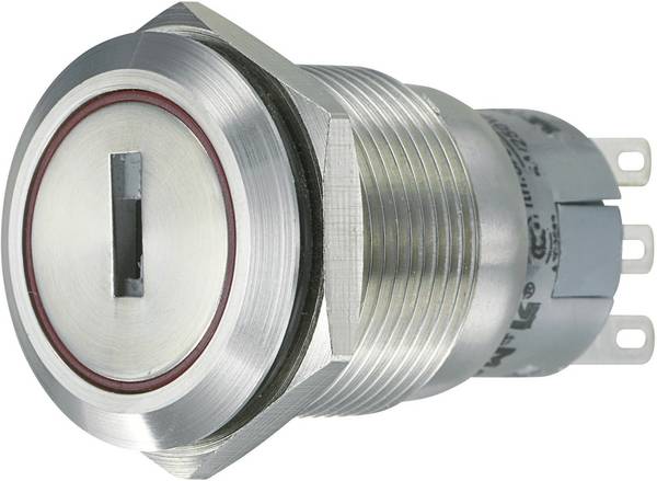 TRU COMPONENTS 701814 LAS1-AGQ-11Y/21 klíčový spínač antivandal 250 V/AC 5 A 1x zap/zap 1 x 90 ° IP40 1 ks