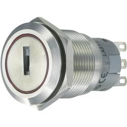 Klíčový spínač antivandal TRU COMPONENTS LAS1-AGQ-22Y/31, 250 V/AC, 5 A, 2x zap/vyp/zap, 2 x 45 °, IP65, 1 ks