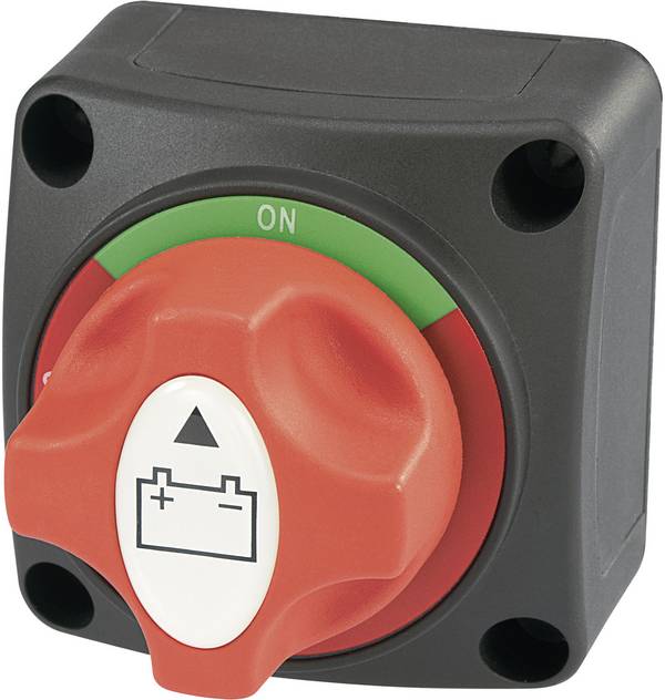 <br>  TRU COMPONENTS<br>  TC-A23-2<br>  bateriový spínač do auta<br>  12 V/DC, 50 V/DC<br>  200 A<br>  1x vyp/zap<br>  s aretací<br>  IP54<br>  1 ks<br>  <br>