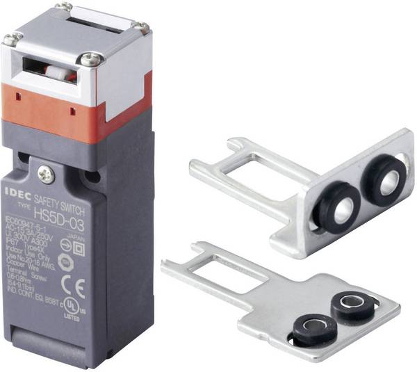 Idec HS5D-12ZRNM-SET HS5D-12ZRNM-SET bezpečnostní spínač 300 V/AC 10 A rovná kovová páka, zahnutá kovová páka bez aretace IP67 1 sada