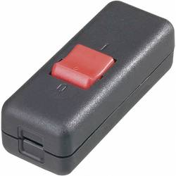 Šňůrový vypínač interBär , 2pólový, 250 V/AC, 10 A, černá/červená