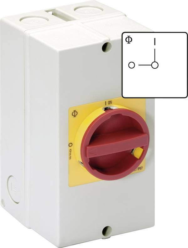 Kraus & Naimer KG64B.T206/40.KL71V servisní vypínač odblokovatelný 63 A 1 x 90 ° červená, žlutá 1 ks