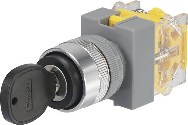 TRU COMPONENTS  704536  Y090-A-20Y/33  klíčový spínač  250 V/AC  5 A  2x vyp/(zap)  2 x 45 °  IP40  1 ks