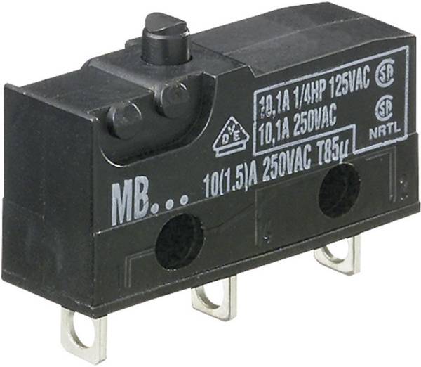 PTR Hartmann 260009 mikrospínač MBF5A 250 V/AC 10 A 1x zap/(zap) bez aretace 1 ks