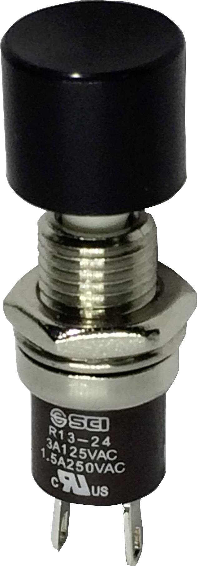 TRU COMPONENTS TC-R13-24B2-05 BK, 1587879 tlačítko, 7.2 mm, 250 V/AC, 1.5 A, 1 ks