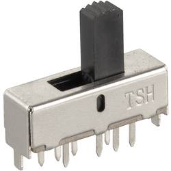 Posuvný přepínač TRU COMPONENTS 250 V/AC, 1.5 A, 2x zap/zap/zap, 1 ks