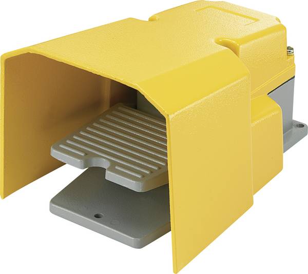TRU COMPONENTS FS-502 nožní/ruční tlačítko 250 V/AC 15 A 1 pedál s ochranným krytem 1 rozpínací kontakt, 1 spínací kontakt  1 ks
