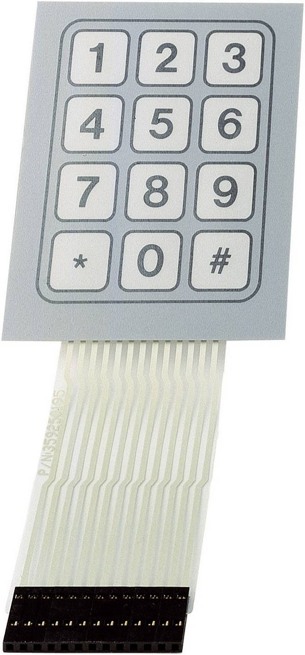 TRU COMPONENTS SU709948 foliová klávesnice  Mřížka klávesnice 1 x 12 1 ks