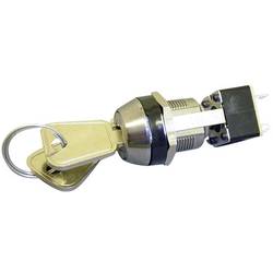 Kľúčový spínač Lorlin MIS-8659 MIS-8659, 250 V/AC, 4 A, 2x vyp/(zap), 1 x 90 °, 1 ks