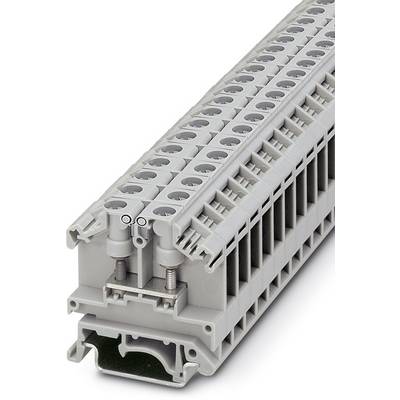 Řada šedých elektrických svorkovnic pro uchycení několika kabelů, hlavní funkce: bezpečné propojení a distribuace elektrických vodičů.